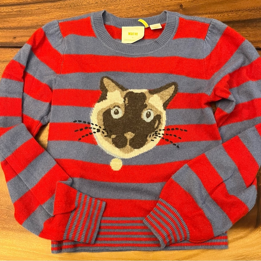 Anthropologie Maeve Cashmere Cat Sweater
